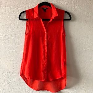 Red H&M sleeveless blouse